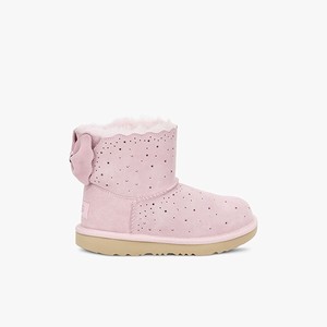 Ugg Mini Bailey Bow II Starry Lite Kids Classic Boots Pink (6741FXNWS)